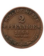Saxônia 2 Pfennig 1864
