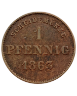 Ducado de Saxe-Meiningen 1 Pfennig 1863