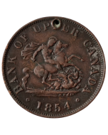 Banco do Alto Canadá (Províncias Canadenses) ½ Penny 1854 