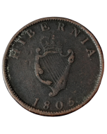 Reino da Irlanda ½  Cent 1805