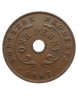 Rodésia do Sul 1 Penny 1947