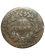 Colônias Francesas 10 centavos 1844