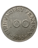 Protetorado do Sarre 100 Francos 1954 - Saarland