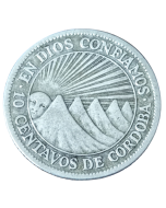 Nicarágua 10 centavos 1928 - Prata