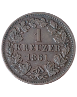 Nassau 1 kreuzer 1861