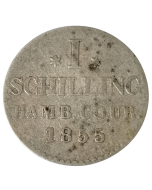 Hamburgo 1 shilling 1855 - Prata