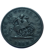 Banco do Alto Canadá (Províncias Canadenses) 1 Penny 1850