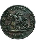 Banco do Alto Canadá (Províncias Canadenses) ½ Penny 1854