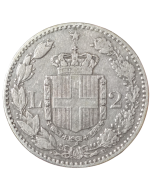 Itália 2 liras 1887 - Prata