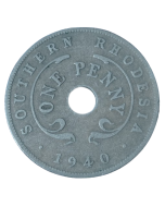 Rodésia do Sul 1 Penny 1939 - Colônia britânica