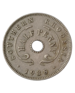 Rodésia do Sul ½ pence 1938 - Colónia britânica