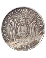 Equador 1/10 de sucre 1915 - Prata