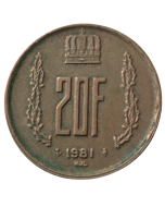 Luxemburgo 20 Francos 1981