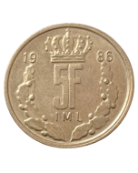 Luxemburgo 5 Francos 1986