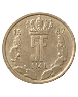 Luxemburgo 5 Francos 1987