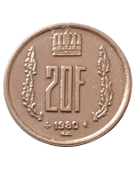 Luxemburgo 20 Francos 1980