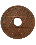Nigéria 1 Penny 1959 - Colônia Britânica