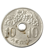 Grécia 10 lepta 1969