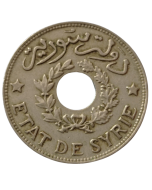 Síria 1 piastre 1935 - Protectorado Francês