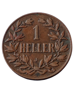 África Oriental Alemã 1 Heller 1905 "J"