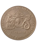 Santa Helena 25 Pence 1978 - 25º Aniversário - Coroação da Rainha Elizabeth II