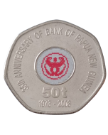 Papua Nova Guiné 50 Toea 2008 - 35º aniversário - Banco de Papua Nova Guiné