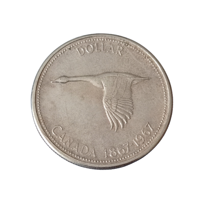Canadá 1 Dólar 1967 Centenário Da Confederação Canadense Prata 0408