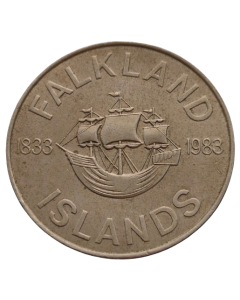 Ilhas Falkland 50 pence 1993 - 150º aniversário - Domínio britânico