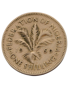 Nigéria 1 Shilling 1959 - Colônia Britânica