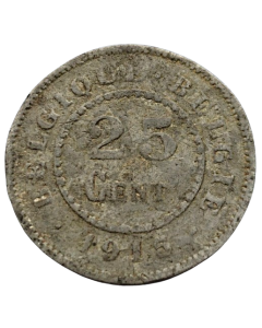 Bélgica 25 centavos 1915 - Ocupação alemã