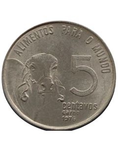 Brasil 5 Centavos 1976 - Série FAO - Zebu