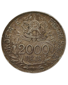 Brasil 2000 Réis 1912 - Estrelas Ligadas (Prata)