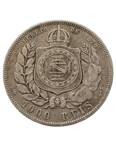 Brasil 1000 Réis 1888 - Prata