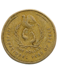 Austrália 1 Dólar 1986 - Ano Internacional da Paz