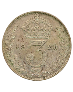 Reino Unido 3 Pence 1926 - Prata