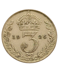 Reino Unido 3 Pence 1925 - Prata