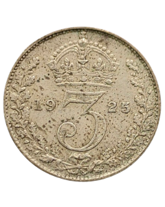 Reino Unido 3 Pence 1925 - Prata