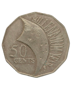 Austrália 50 Cents 2000 - Milênio