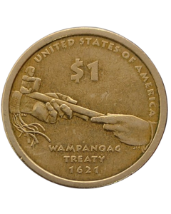 Estados Unidos 1 Dólar 2011 - Tratado de Wampanoag