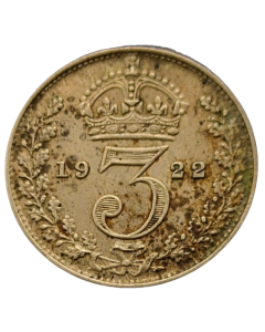 Reino Unido 3 Pence 1922 - Prata