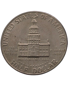 Estados Unidos 1/2 dólar 1976 - 200⁰ Aniversário - Independência dos EUA