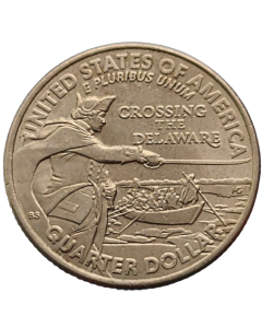 Estados Unidos da América ¼ dólar 2021 P - George Washington - Cruzando o Delaware