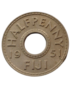 Ilhas Fiji ½ Penny 1951 - Colônia Britânica