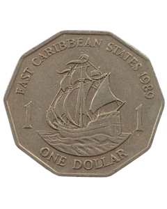 Caribe oriental 1 Dólar 1989