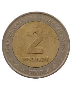 Turcomenistão 2 Manat 2010 