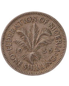 Nigéria 1 Shilling 1959 - Colônia Britânica