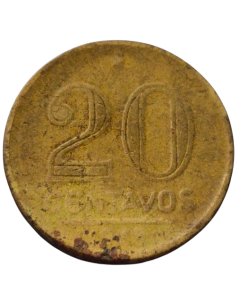 Brasil 20 Centavos 1948 - Vargas (reverso inclinado)