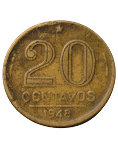 Brasil 20 Centavos 1948 - Vargas 