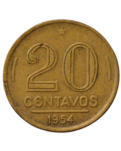 Brasil 20 Centavos 1954 - Inclinado