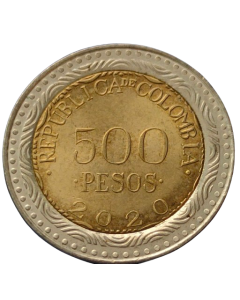 Colômbia 500 Pesos 2020 - Sapo de Cristal